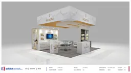 20x20 Island booth design by Exhibit-Rentals